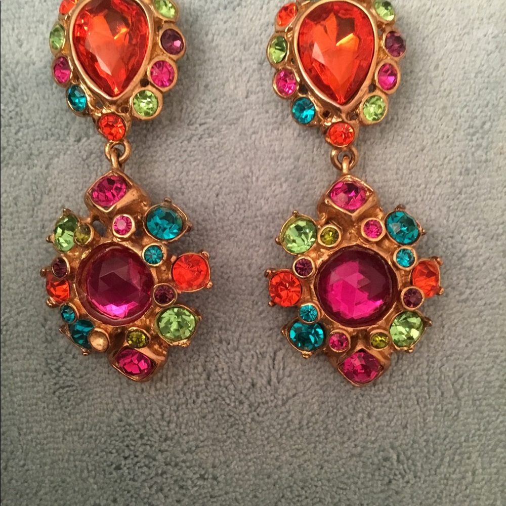 Vintage Multi-color drop earrings REDUCED !!